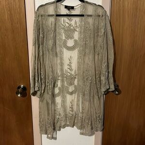 Light olive green kimono